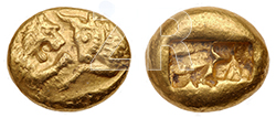 6319. Greek gold coin of king Kroisos