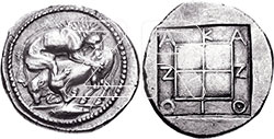 6499. Coin of Akhantos, Macedonia