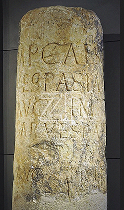 6189. Roman milestone inscription