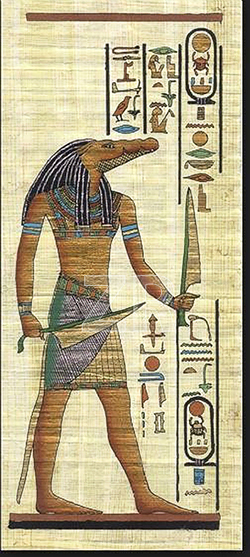 6278-3-Sobek Egyptian deity.