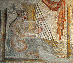 6329. Female musician mosaic