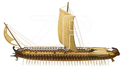 6546. Greeks model of a Trireme
