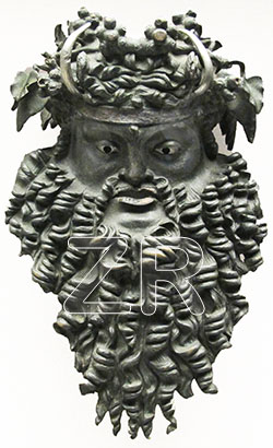 6554. Bronze mask of Dionysus