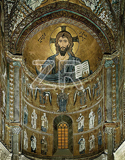 5780-4-Jesus Christ, 12th. C. Cefalu, Sicily
