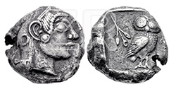 6874. Ancient coin of Athens