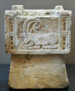 6931. Incense burner with ibex